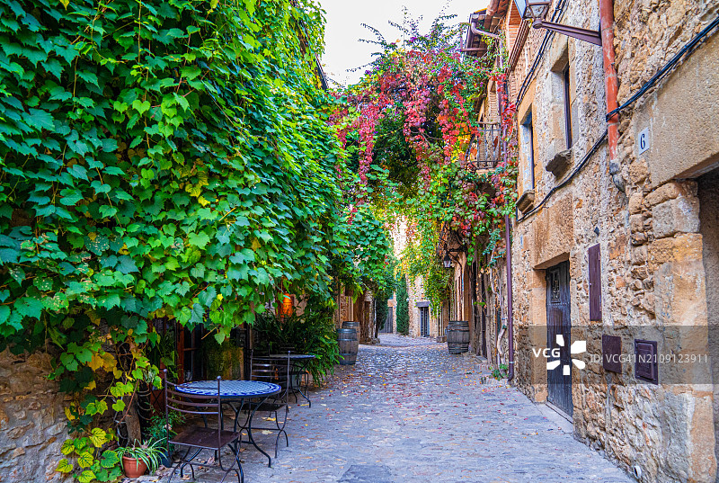 西班牙老街图片素材