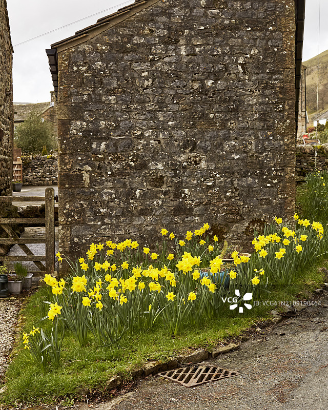 约克郡山谷冬末春初图片素材