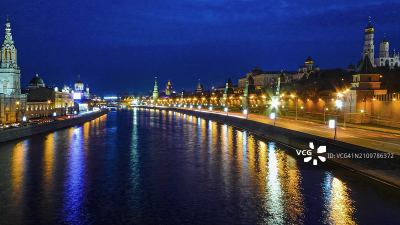 黄昏下的克里姆林宫图片素材