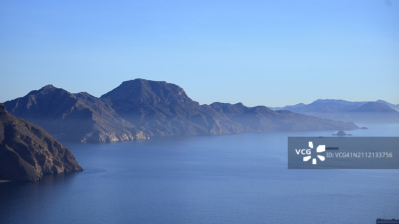 西班牙穆尔西亚卡塔赫纳海景及山景风光图片素材