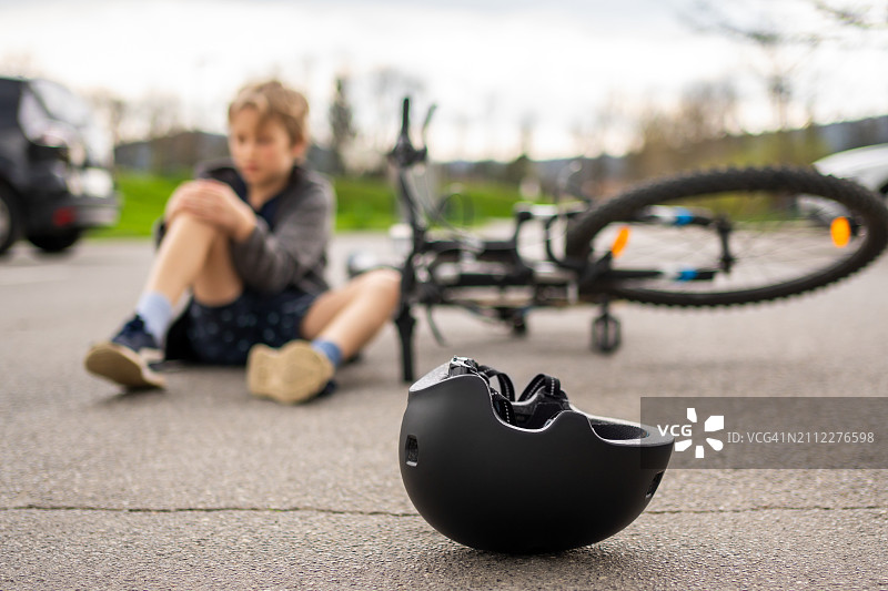 自行车事故图片素材