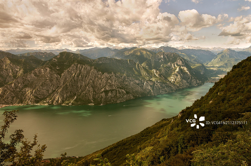 意大利威尼托马尔切西内湖光山色风光图片素材