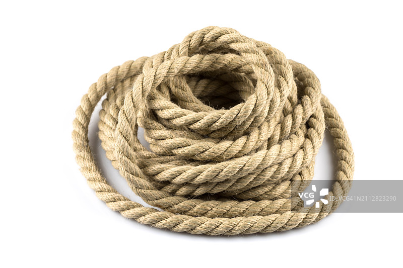 带结的粗缆绳背景图片素材