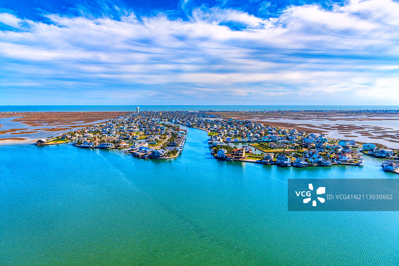 得克萨斯州牙买加海滩航拍图片素材