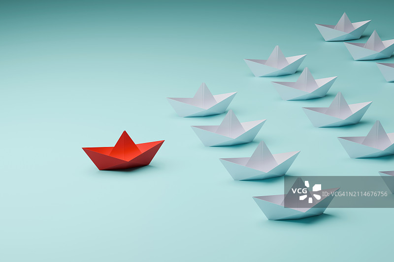 阅读领导者纸折纸船静物图片素材