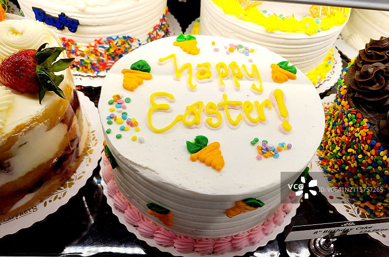 复活节快乐蛋糕图片素材