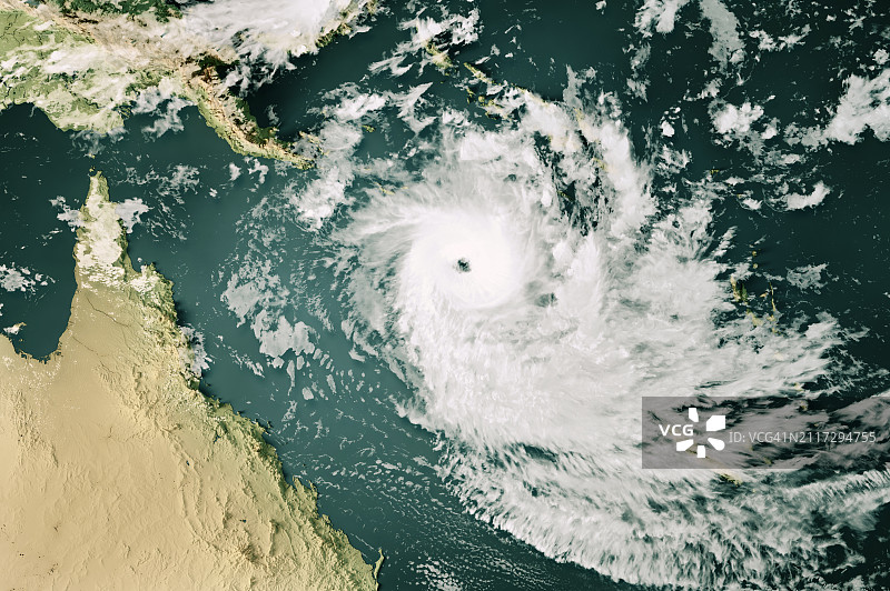 2023年飓风贾斯珀澳大利亚云图彩色3D渲染图片素材