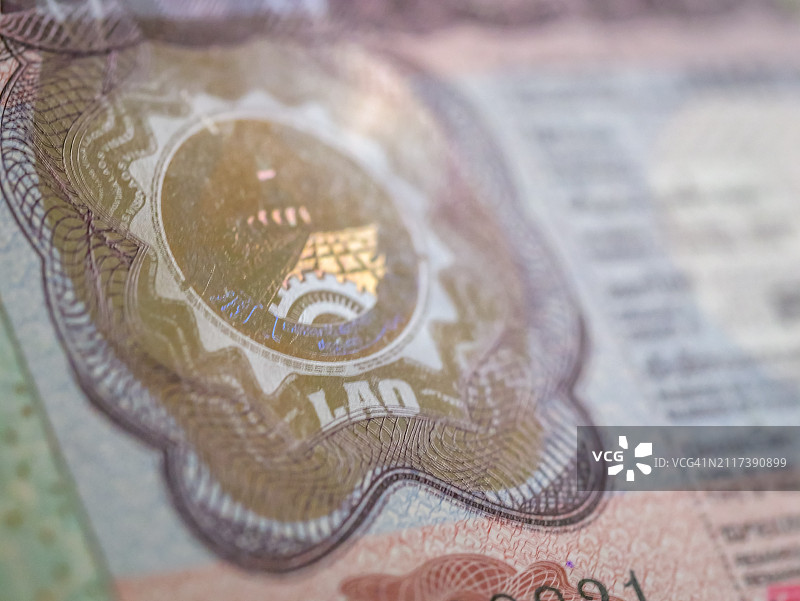 老挝护照印章图片素材