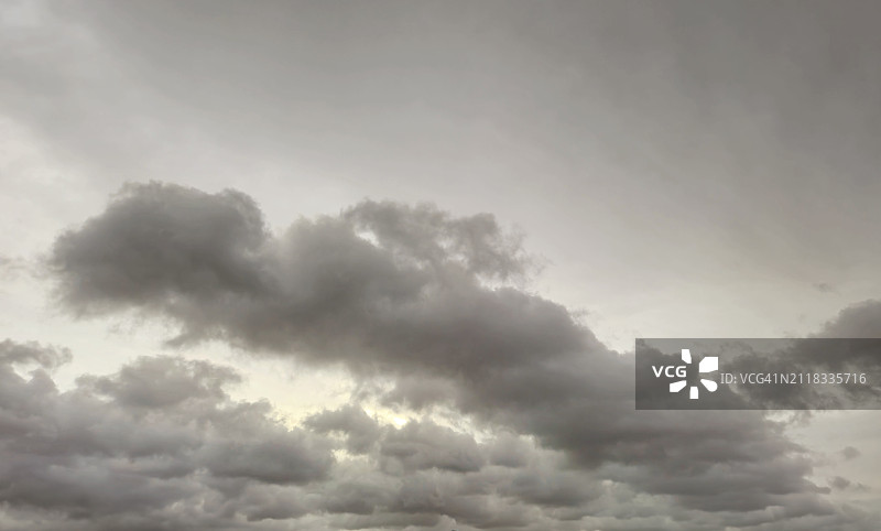 新西兰惠灵顿多云秋日早晨的深积云图片素材