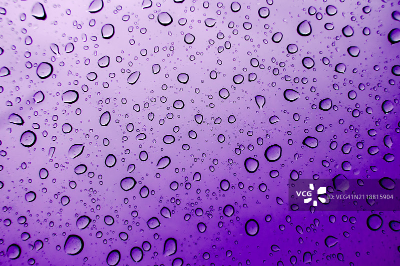 紫色背景上的清澈淡水气泡图片素材