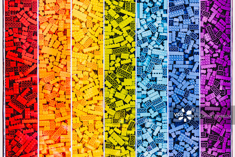 彩色塑料玩具积木背景全景图片素材