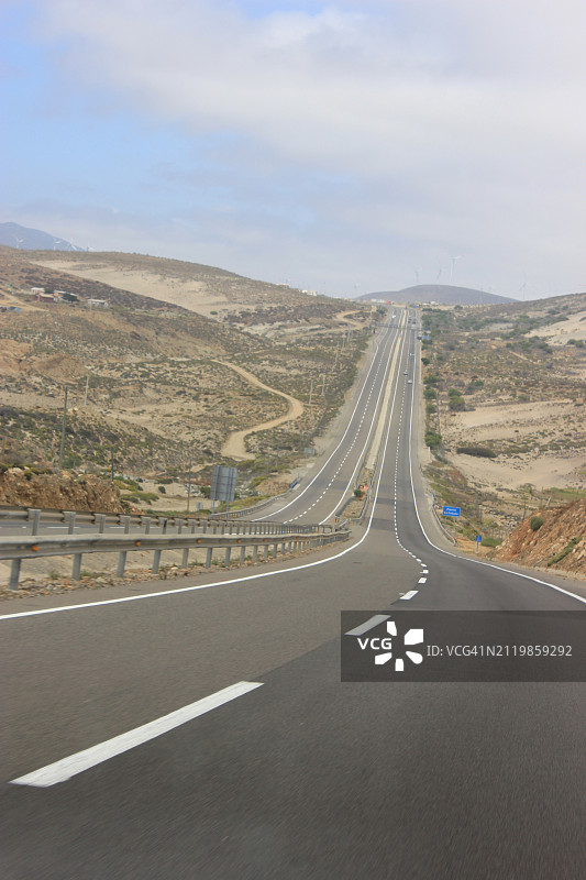 天空下的空旷道路景观图片素材