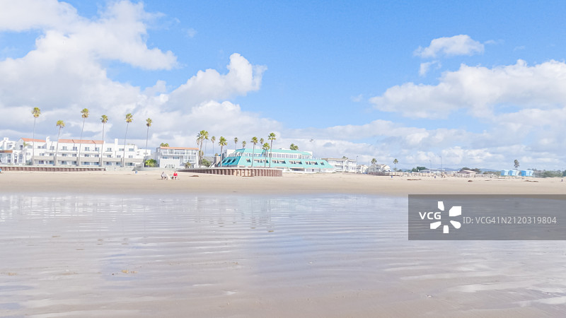 海滩全景图片素材