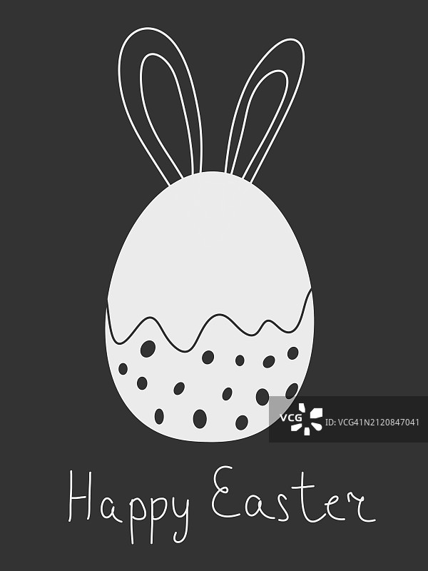 简约风格复活节卡片插画图片素材