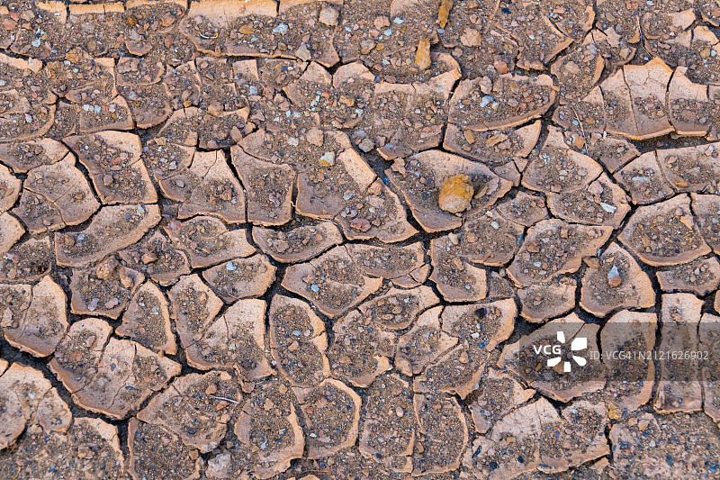 干涸的河床，龟裂的土地图片素材