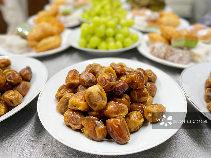 开斋节蜜枣特写图片素材