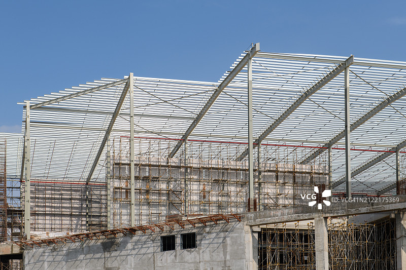 仓库钢结构屋顶图片素材