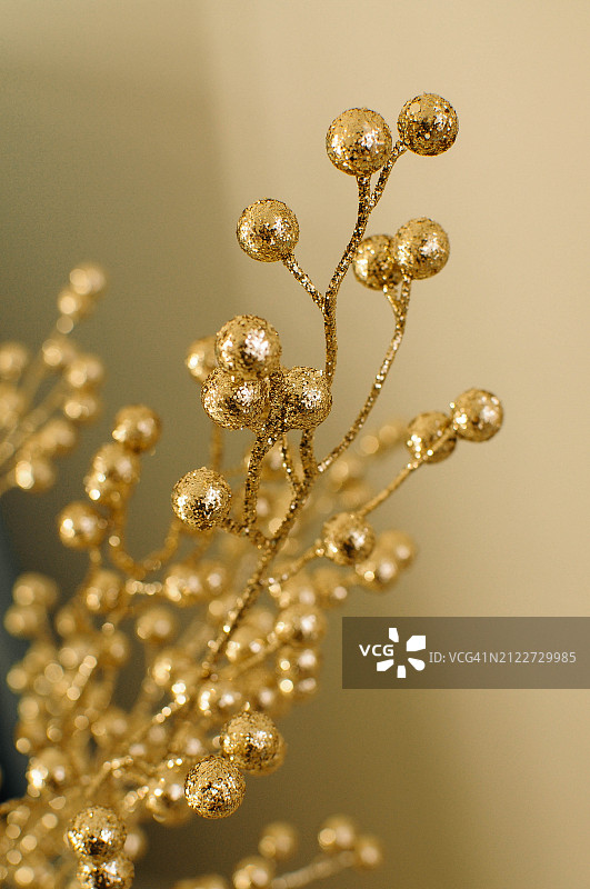 金色装饰品特写图片素材