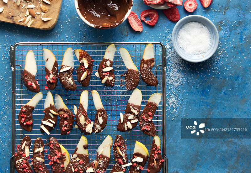 桌子上的饼干俯视图，美国佛罗里达州博尼塔斯普林斯图片素材