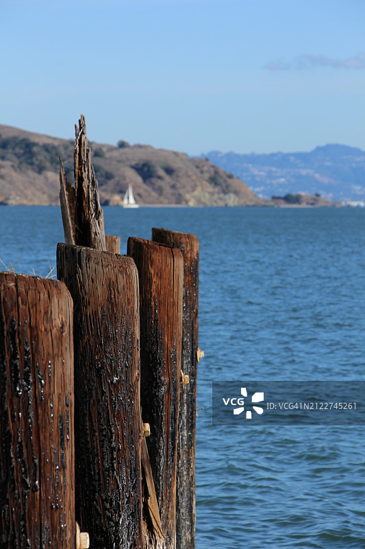 索萨利托海天景色，美国加利福尼亚州图片素材