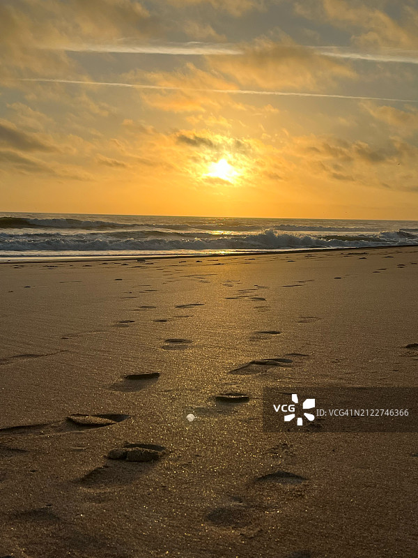 美国佛罗里达州奥蒙德海滩日落美景图片素材