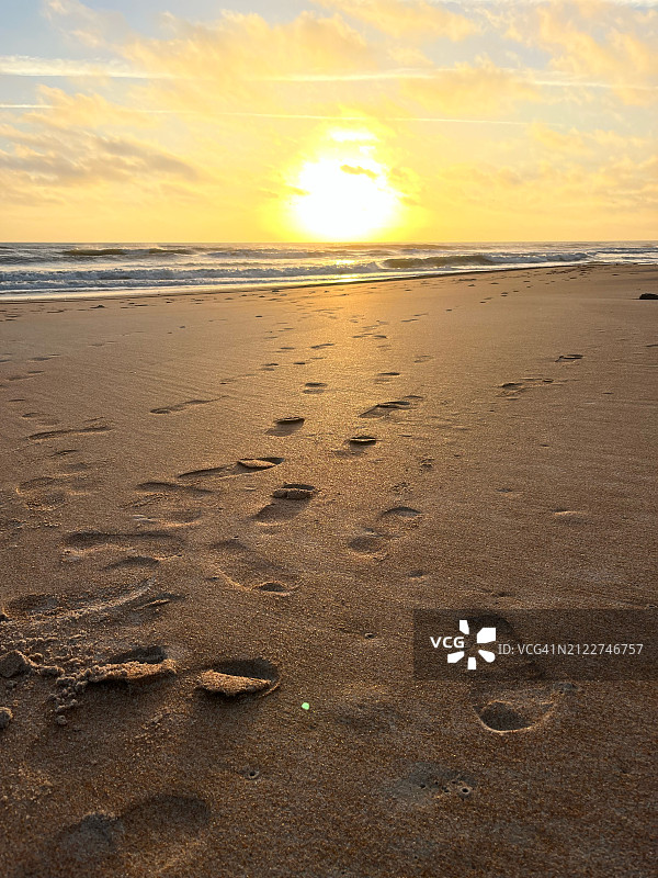 美国佛罗里达州奥蒙德海滩日落美景图片素材