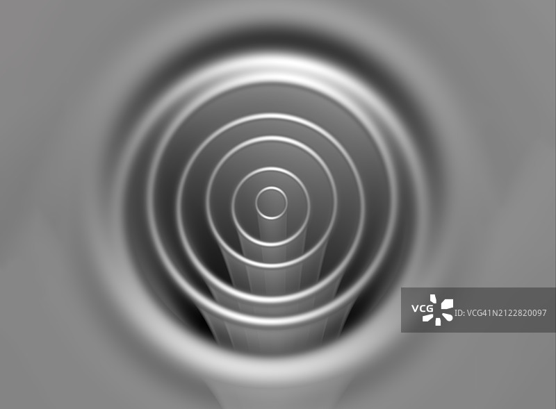 灰色背景上具有3D效果的同心椭圆水波纹图片素材