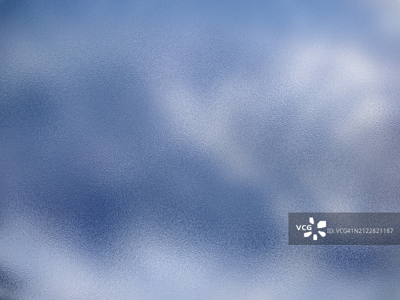 蓝色调粗糙半透明玻璃抽象背景图片素材