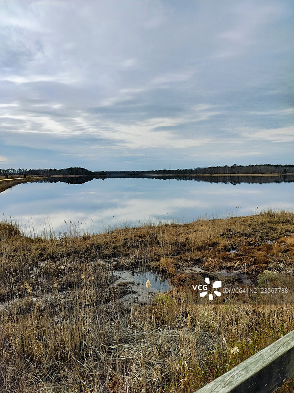 美国新泽西州梅角县的湖光景色图片素材