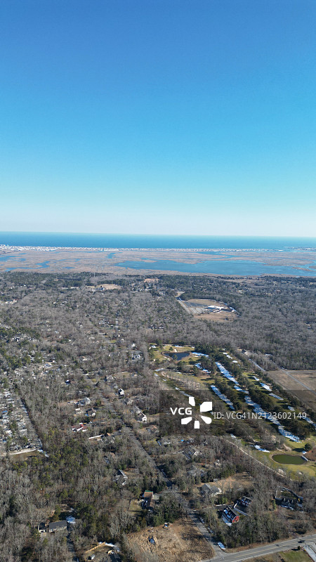 新泽西州海岬梅县城市景观高角度视图图片素材