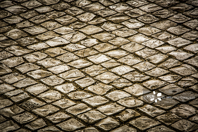 鹅卵石街道全画幅照片图片素材