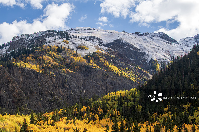 秋季红山隘口风光图片素材