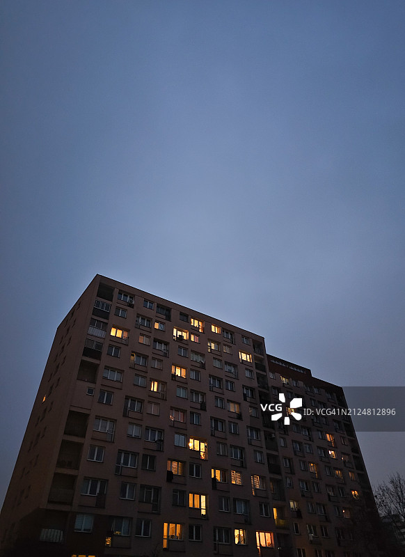 波兰华沙住宅楼图片素材