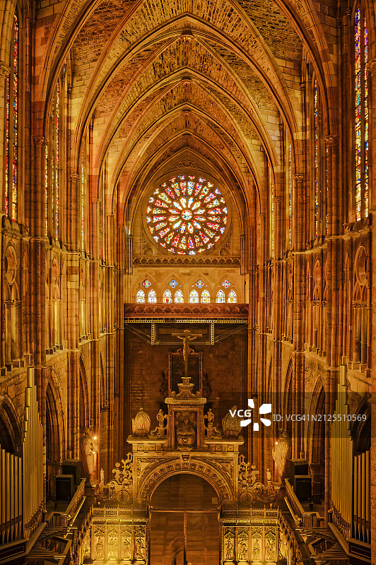 圣玛利亚主教堂中殿（西班牙莱昂）图片素材