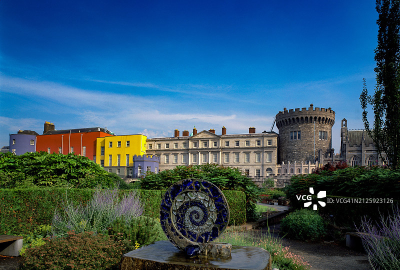 爱尔兰都柏林城堡与花园图片素材