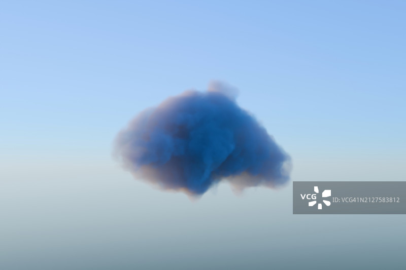 蓝天上的紫色云彩图片素材