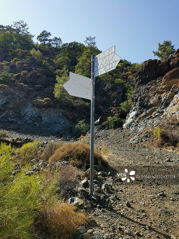 利西亚之路上的方向指示牌图片素材