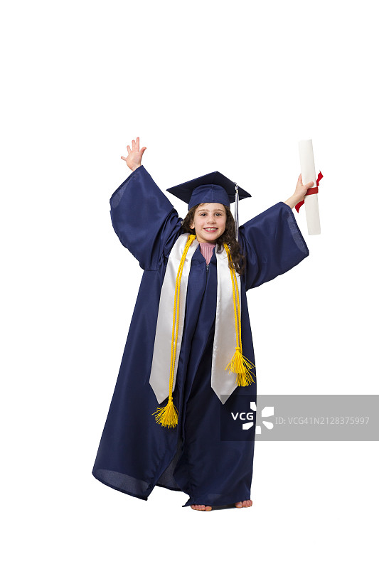 影棚里的毕业儿童图片素材