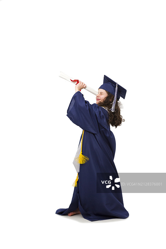 影棚里的毕业儿童图片素材