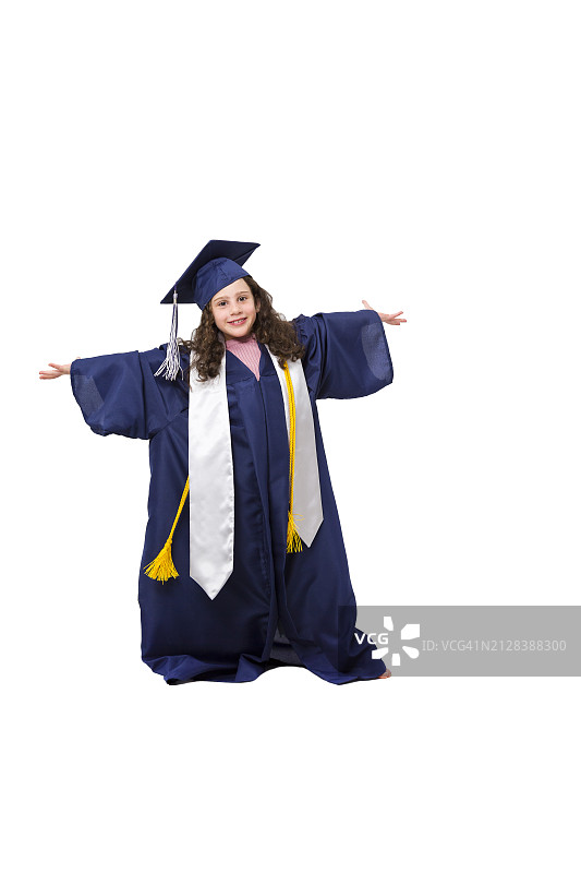 影棚里的毕业儿童图片素材