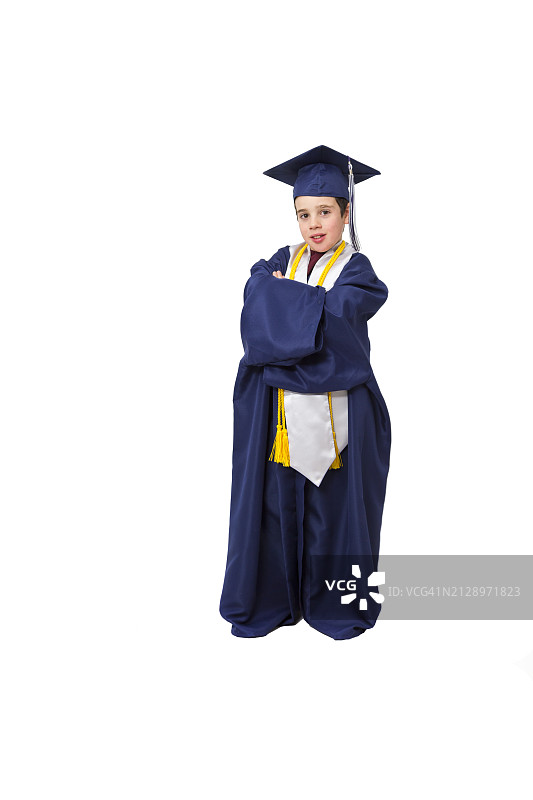 影棚里的毕业儿童图片素材