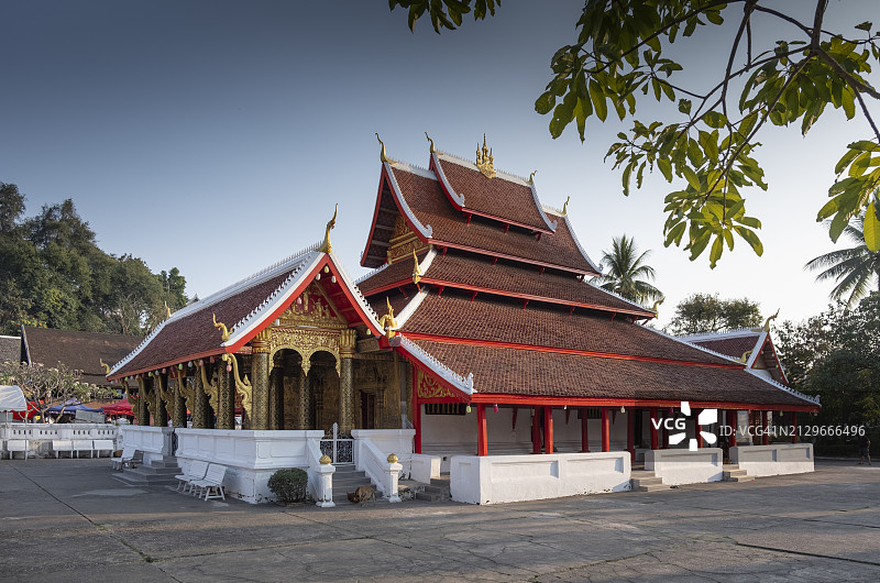 老挝琅勃拉邦的迈佛寺图片素材