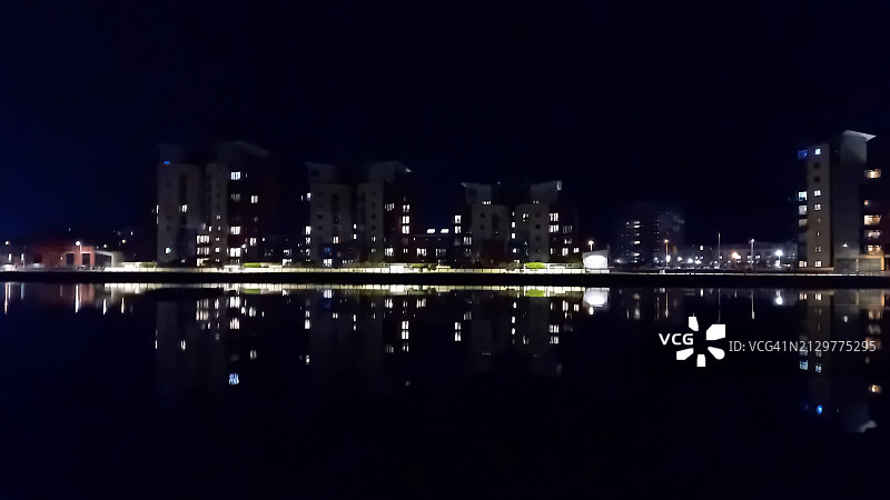 斯旺西码头倒影图片素材