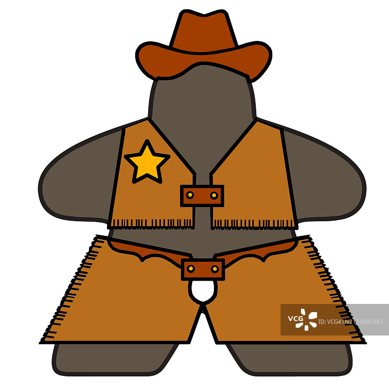 牛仔警长造型的米宝图片素材