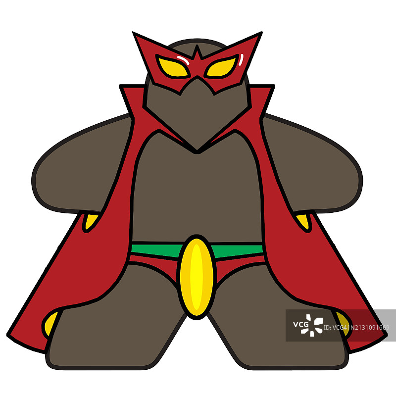 披着斗篷的男性超级英雄玩偶图片素材