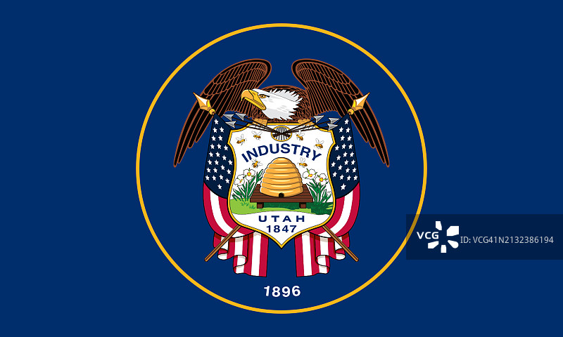 犹他州旗图片素材