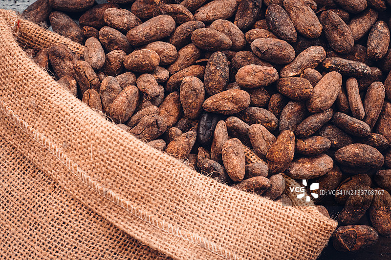 可可豆特写图片素材