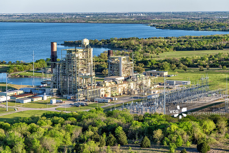 德克萨斯天然气发电厂图片素材