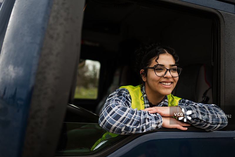女卡车司机图片素材