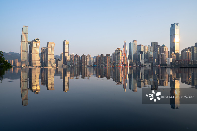 重庆滨水金融区景色图片素材